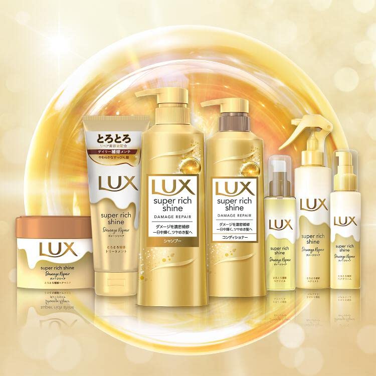LUX Кондиционер для волос Super Rich Shine с восстанавливающим действием против повреждений, с помпой, 400 г