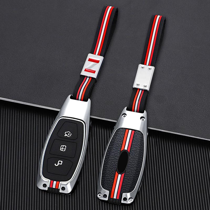 Zinc Alloy Car Key Case For Ford Focus 3 4 St Fiesta Fusion Kuga Ecosport Mondeo Mk3 Mk4 Protect Accessories