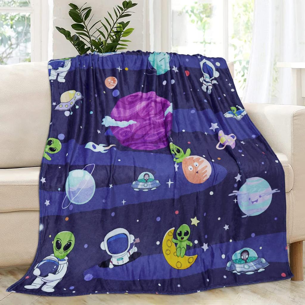 Cosmic Star Pattern Digital Printing Flannel Blanket Printing Single Layer Flannel Blanket