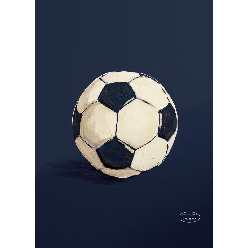 Мультяшный Спорт Футбол Баскетбол Регби Боксерская Перчатка Постер Холст Живопись Настенный Принт для Детской Комнаты Домашний Декор