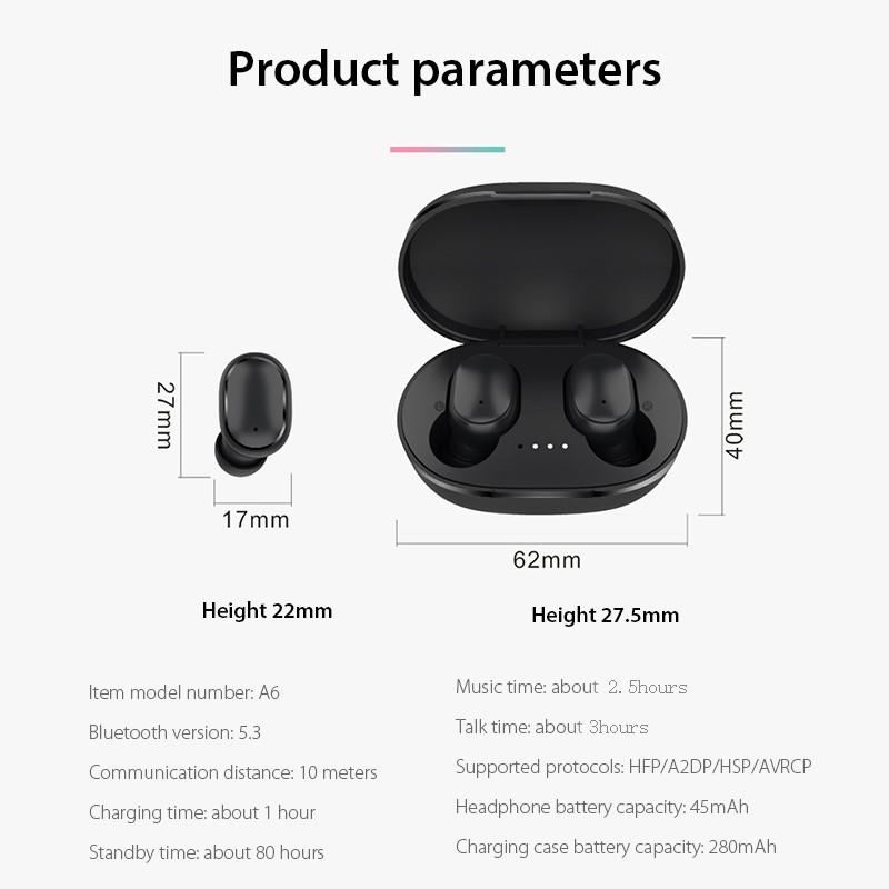 Admisitr Внутриканальная TWS-гарнитура Bluetooth 5.3 со стереозвуком Hi-Fi и магнитным зарядным кейсом в нескольких цветах
