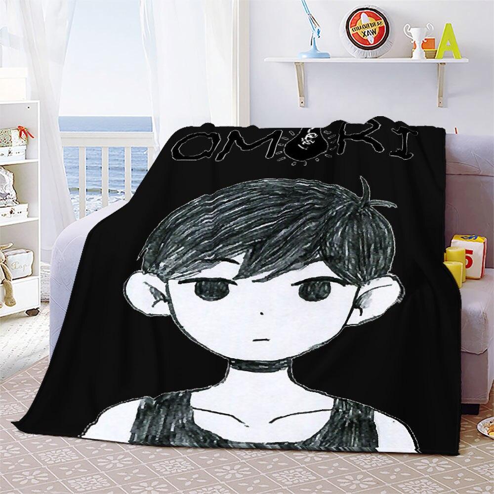 Одеяло для игры Omori, забавное фланелевое одеяло с котом Омори, мультяшными друзьями, для спальни, гостиной, покрывало для дивана, покрывало Omori