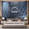 Custom Name Text Tapestry MAN Truck Personalized Polyester Wall Tapestry For Bedroom And Room