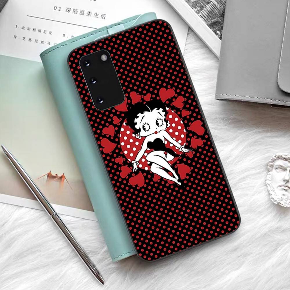 Cartoon B-Betty B-Boop Phone Case For Samsung S 24 Fe 25 Ultra Plus 20 Lite 21 30 22 23 24 22 Ultra 5G Fundas
