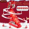5PCS Christmas Gift Santa Claus Toys Assembled Track Automatic Climbing Stairs Lights Music Game Set Children's Educational Toys