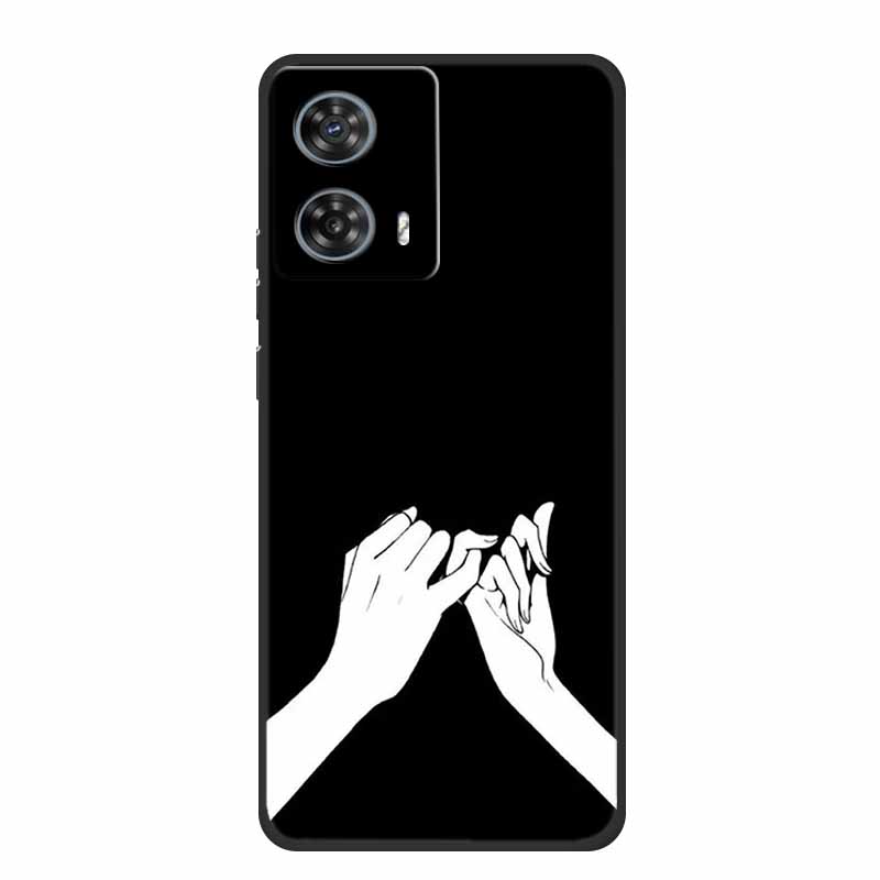 Чехол для телефона Motorola Edge 50 Fusion Задняя крышка Черный силиконовый мягкий чехол Для Moto Edge 50 Fusion Чехол 6.7" Funda Shell