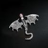 Enamel Dragon Brooches For Women Men 6-color Rhinestone Flying Legand Animal Party Office Brooch Pins Gifts