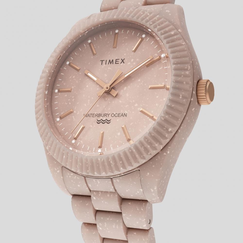 TIMEX Watch Timex Waterbury Ocean Pink Dial Recycled Plastic Mineral Glass Quartz 37MM America Watch TW2V33100