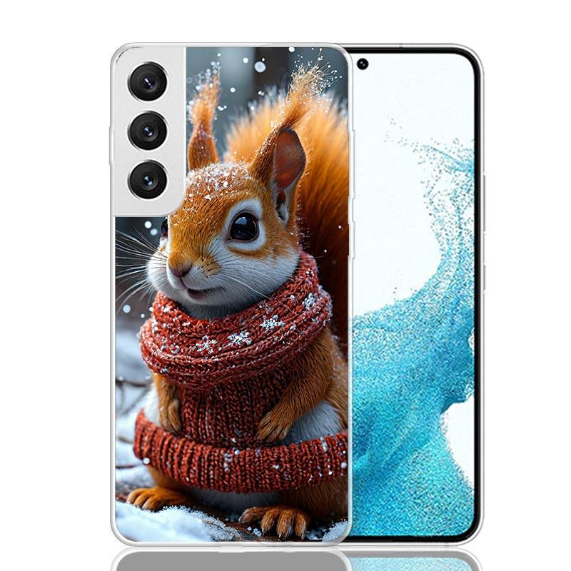 Чехол для телефона с животным белкой для Samsung Galaxy S26 Ultra S23 S24 S25 Edge S20 FE S21 S22 Plus Мягкий чехол с принтом Fundas Galax