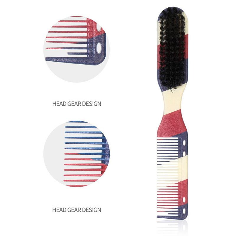 Double-Sided Professional Barber Neck Brush Comb Shaving Beard Salon Carving Duster Cleaning Brush Hair Cutting Comb