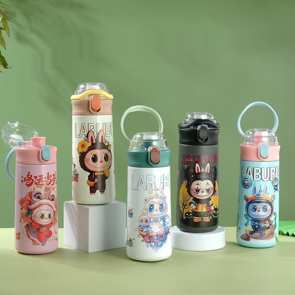 Термос-кружка Straw Carter Portable Pea Cup Cartoon Double Drinking Cup Thermos Cup из нержавеющей стали 304.
