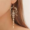 Gothic Scorpion Rhinestone Drop Earrings For Women Personality Insect Pendant Earring Party Jewelry Punk Girls Accessories