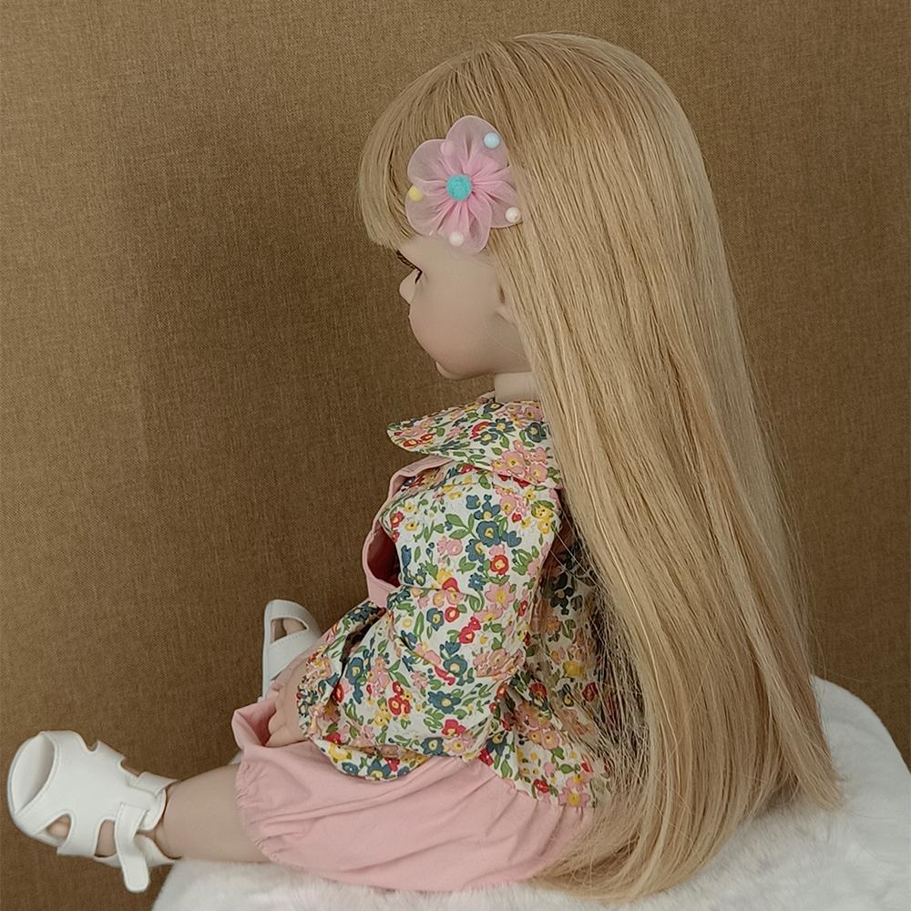 55 см кукла реборн, полностью силиконовая кукла, милая реалистичная кукла для маленьких девочек, модная кукла в подарок, кукла Bjd