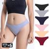 FINETOO 6 шт. Женское хлопковое нижнее белье, сексуальные дышащие трусики больших размеров, бесшовные трусы, женское повседневное нижнее белье с низкой талией M-2XL