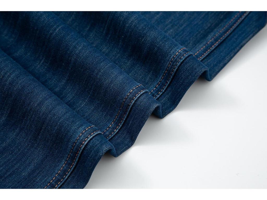 Джинсы-кюлоты с высокой талией синего цвета в стиле ретро для миниатюрных женщин, лето 2025, стрейч в четырех направлениях