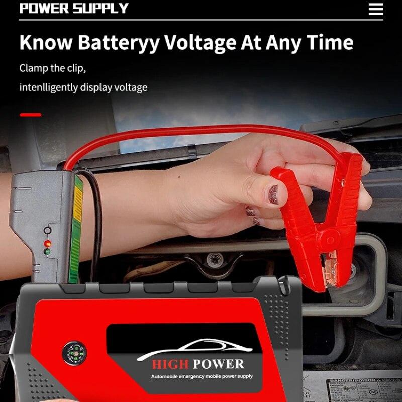 Автомобильное зарядное устройство 12 В, портативный автомобильный стартер, быстрый запуск, автомобильный усилитель, воздушный компрессор для шин