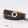 Womens Stylish Pu Leather Belt With Alloy Flat Buckle Suitable For Daily Outfits