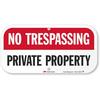 SmartSign No Trespassing Sign, Private Property No Trespassing Sign, 3 Inches Rust-Free Aluminum, USA Made
