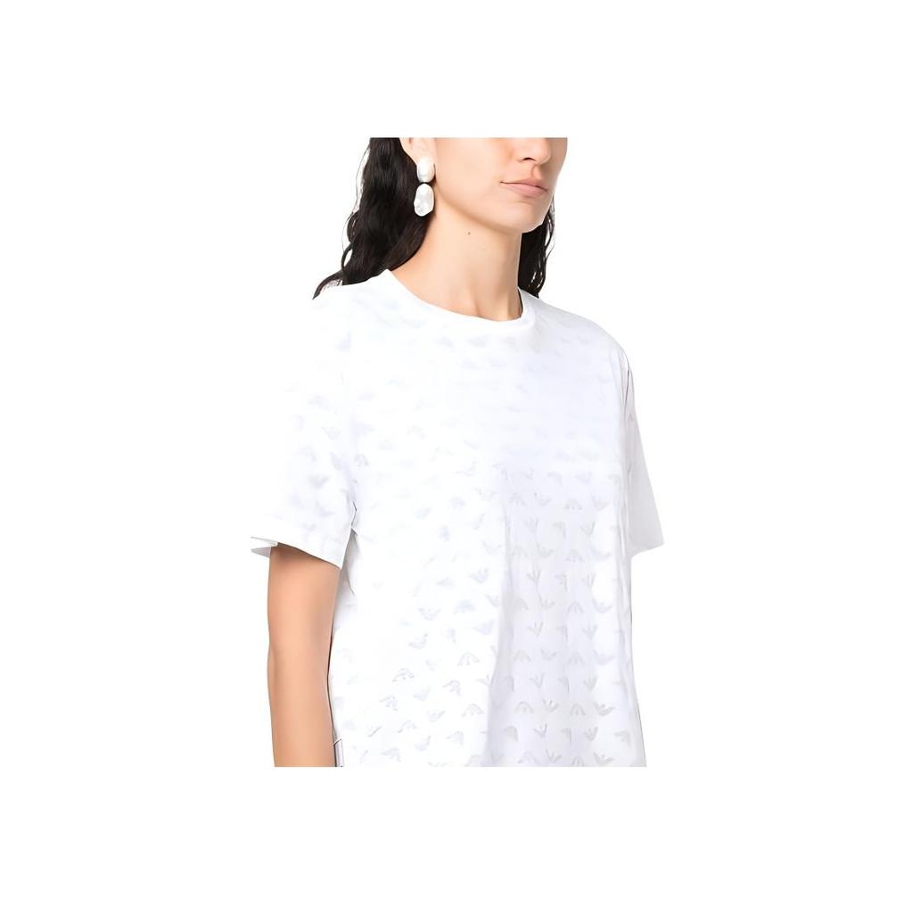 Emporio Armani Женская футболка с коротким рукавом и принтом логотипа SS23 Белый 3R2T7F-2JWBZ-0100