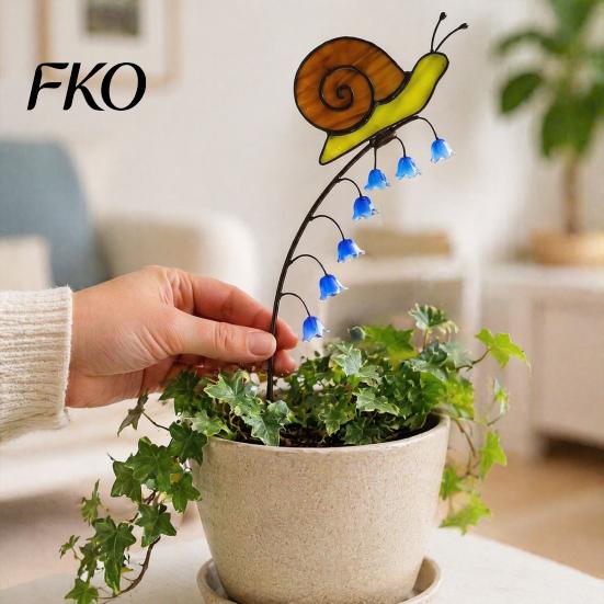 Succulents Pot Ornaments Garden Window Charm Stakes, Whimsical Nature Collection Decorative Flower Stakes Plant Stake, for Pots Decorations