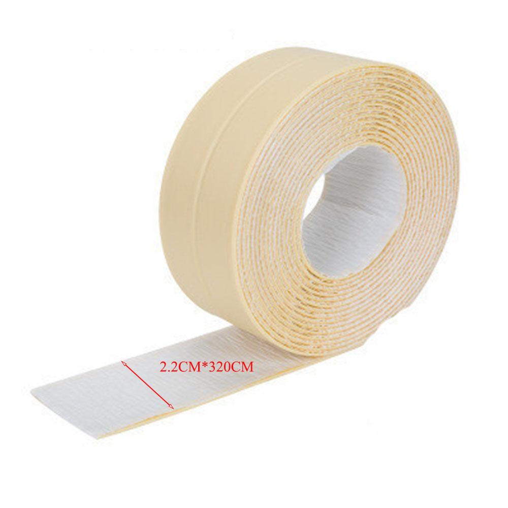 Waterproof Anti-mildew Sealing Tape Bathroom Bathtub White PVC Self-adhesive Sealing Strip Kitchen Sink Door Window Seam Sticker
