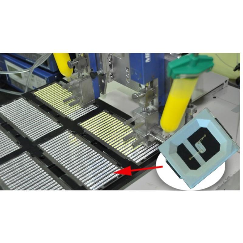 100 шт. SMD LED 2835 Белый чип 1 Вт 3 В Ультра яркий SMT PCB Светодиодная лампа на светодиодах