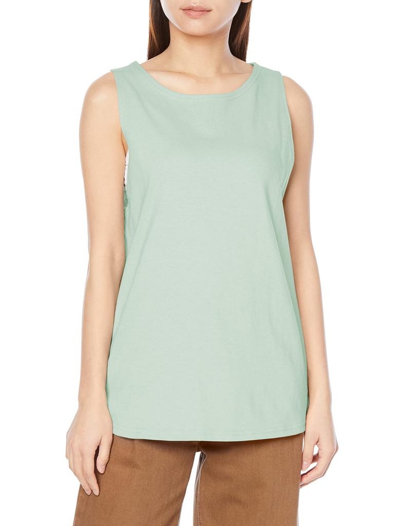 Fruit of the Loom 9oz Opaque Crew Neck Camisole Tank Sax Women's Top,