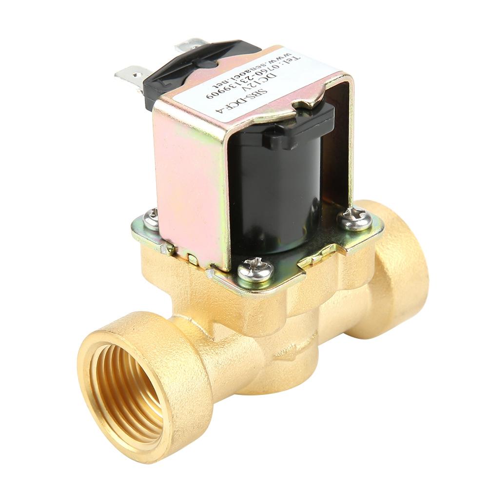 DC 12V Brass DN15 G1 2 Normal Closed Copper Body Water Valve Electric Solenoid Valve