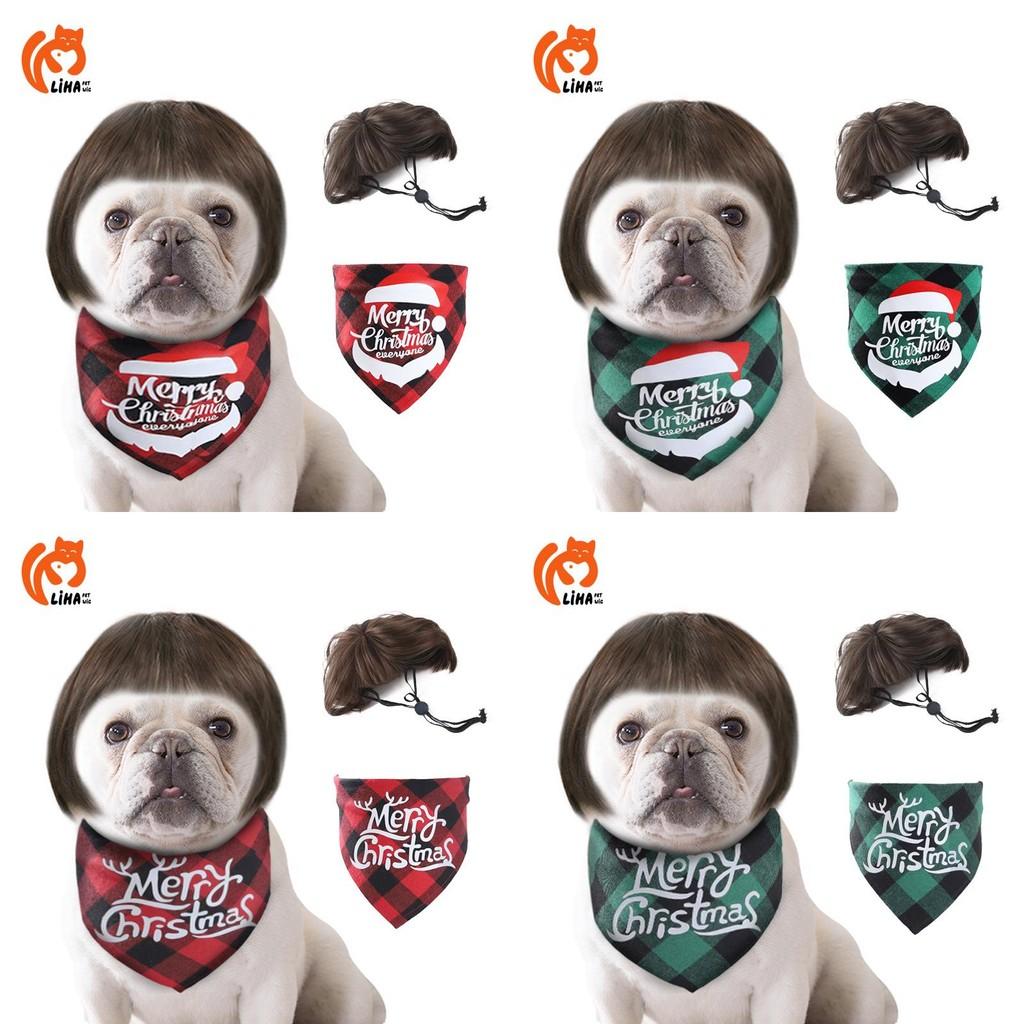 Adorable Pet Wig With Bangs Cute Bob Style For Cats And Dogs In Vibrant Colors