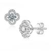 D Color 0.5Ct Moissanite Four Leaf Clover Stud Earrings For Women 925 Sterling Silver With GRA Wedding Fine Jewelry