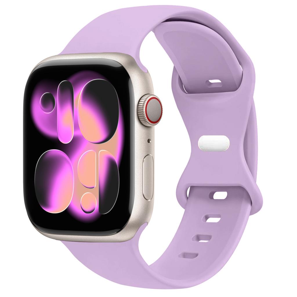 Спортивный силиконовый ремешок для Apple Watch Bands 40мм 44мм 46мм 45мм 41мм 49 42мм Correa Браслет iWatch серия 10 11 9 8 7 ultra 3 SE