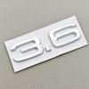 3D ABS Car Logo 1.9 2.0 2.8 3.0 4.2 TDI 3.6 Sticker Rear Trunk Emblem Badge For 5dnfg A3 A4 A5 A6 A7 A8 Q3 Q5 Q7 Q8 Accessroies dnfg5