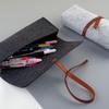 Simple Round Felt Pencil Case – Art Stationery Storage Pouch