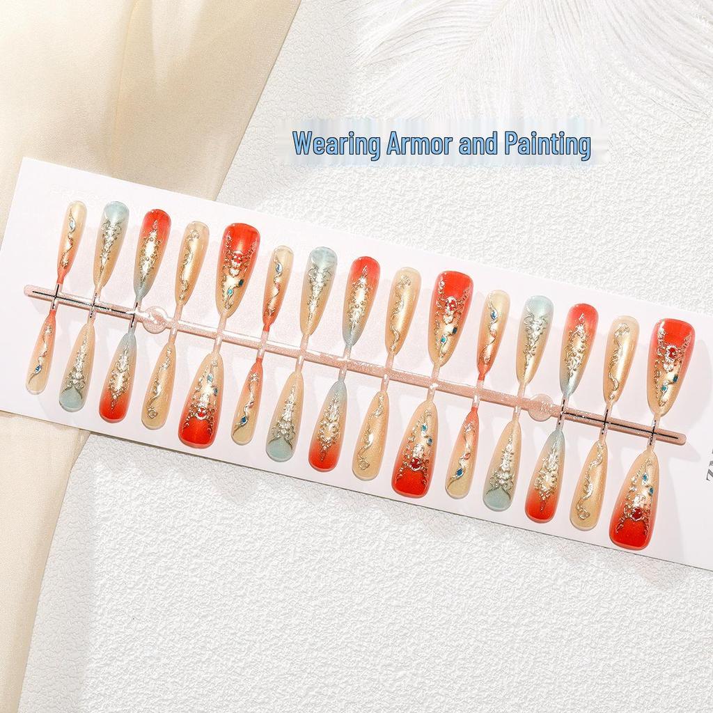 Румяна для ногтей с позолотой «кошачий глаз» — набор из 30 предметов, ручная работа, готовые к использованию размеры XS/S/M