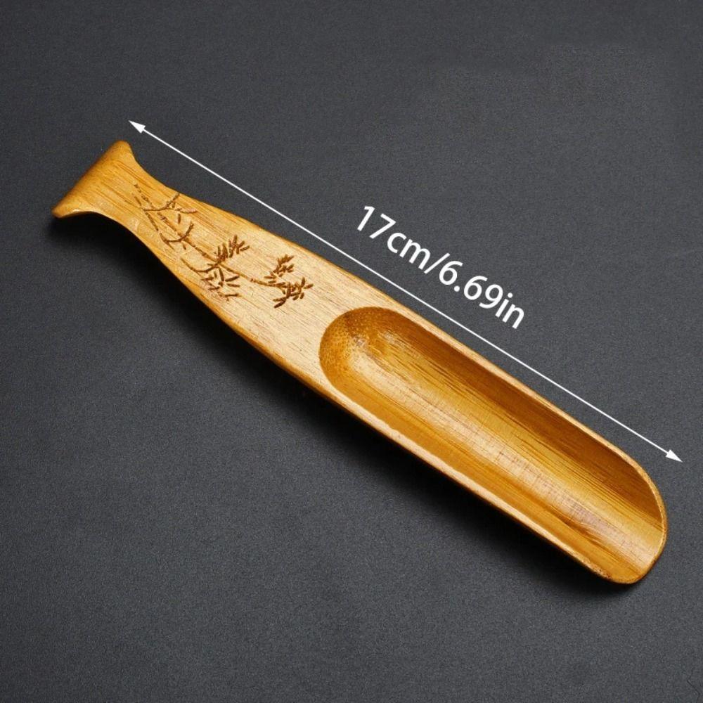 New Portable Tea Scoop Natural Bamboo Spoon Accessories Teaspoon Kongfu Tea Delicate Chinese Retro Style Tea Shovel
