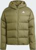 Куртка Man Essentials Midweight Hooded Down Jacket olive strata (IK3214)