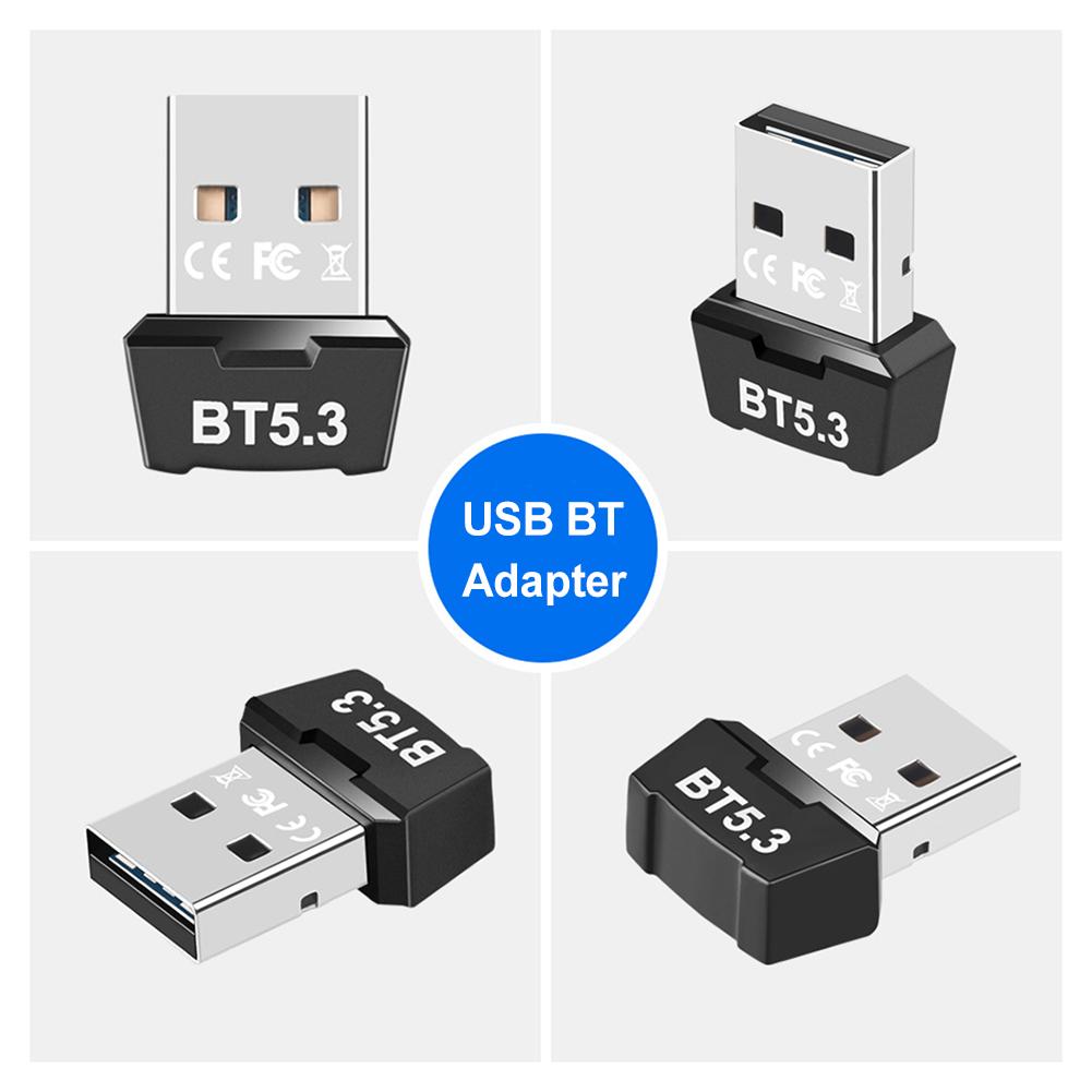 Мини Беспроводной USB Bluetooth Адаптер BT 5.3 Донгл Музыкальный Аудио Приемник Передатчик для ПК Динамик Мышь Ноутбук Геймпад Принтер