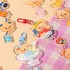 Ключница с милым персонажем Butterbear, 4-уровневый акриловый брелок