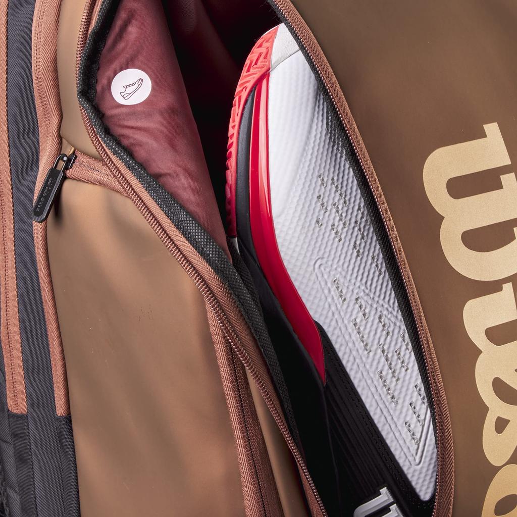 Сумка для теннисной и бадминтонной ракетки Wilson SUPER TOUR BACKPACK PRO STAFF ЧЕРНАЯ (Рюкзак Super Tour Pro Staff)