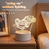 Ночник "Гонки" 3D, световая 3D-иллюзия, атмосферный светильник, подходящий для спальни, прикроватной тумбочки и гостиной