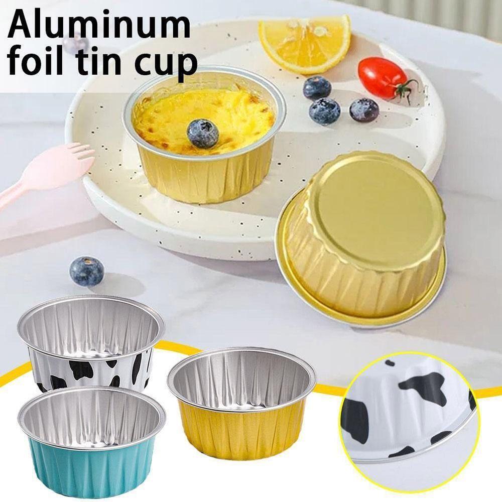 Cake Tool Air Fryer Reusable Aluminum Foil Tin Cup Tinfoil Box Pudding Cake Mold Tray Tinfoil Cups