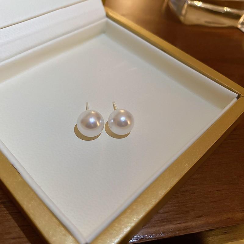 Серебряная Игла Корейские Простые Универсальные Жемчужные Серьги Модные Нишевые Серьги с Индивидуальностью Легкая Роскошь Темперамент Высококачественные Серьги Женские