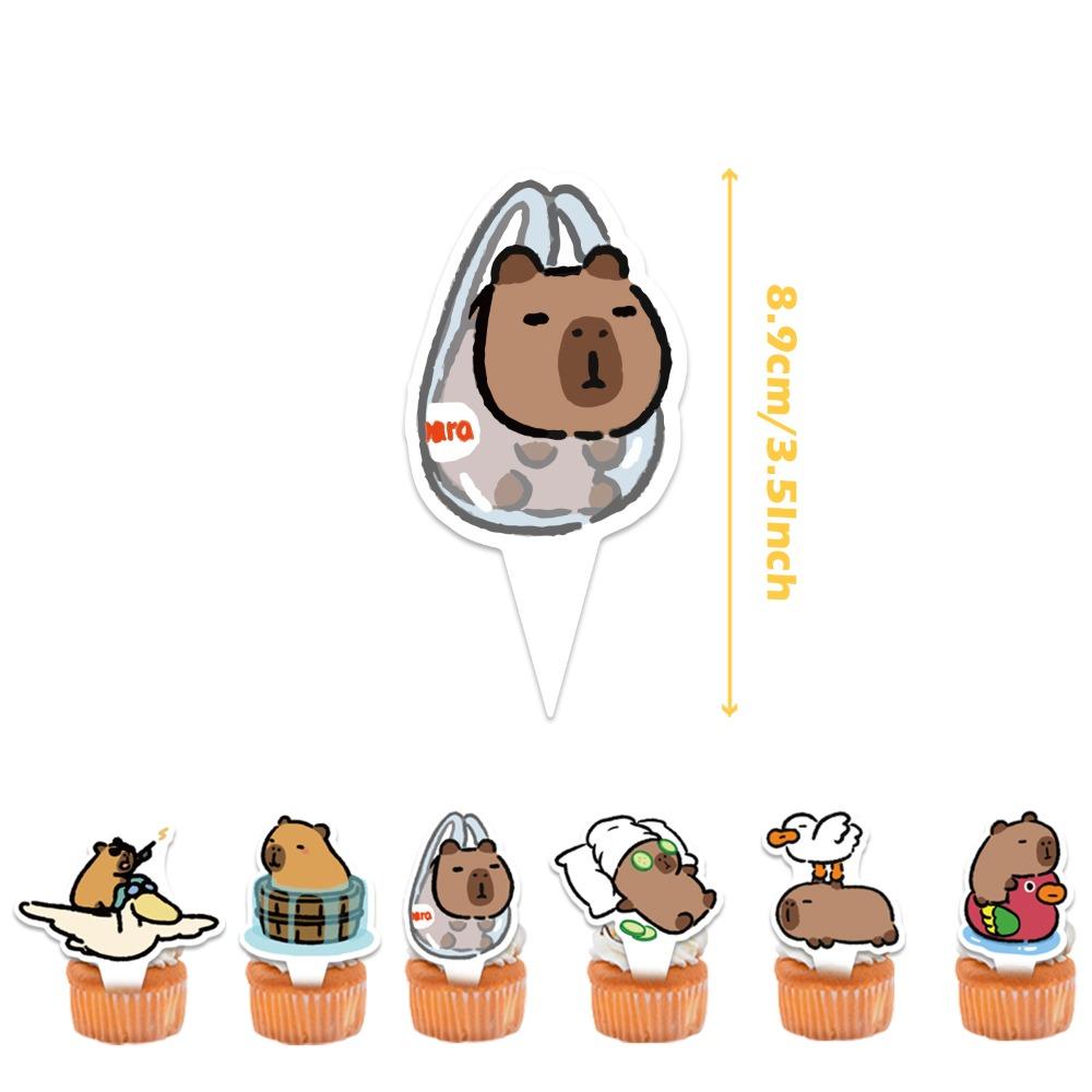 Latex Capybara Birthday Party Paper Cake Topper New Happy Birthday Capybara  Banner