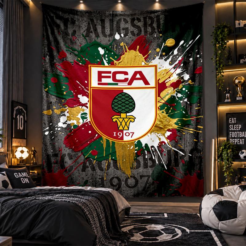 Wall Hanging Tapestry FC Augsburg FC Print Cloth for Living Room Bedroom Home Decor