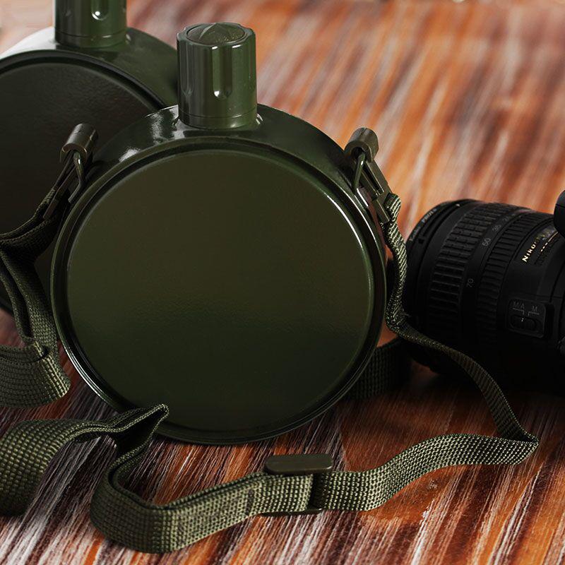 560ml/800ml 304Stainless Steel Hip Flask Wine Flagon Water Bottle Camping Bicycle Kettle with Straps