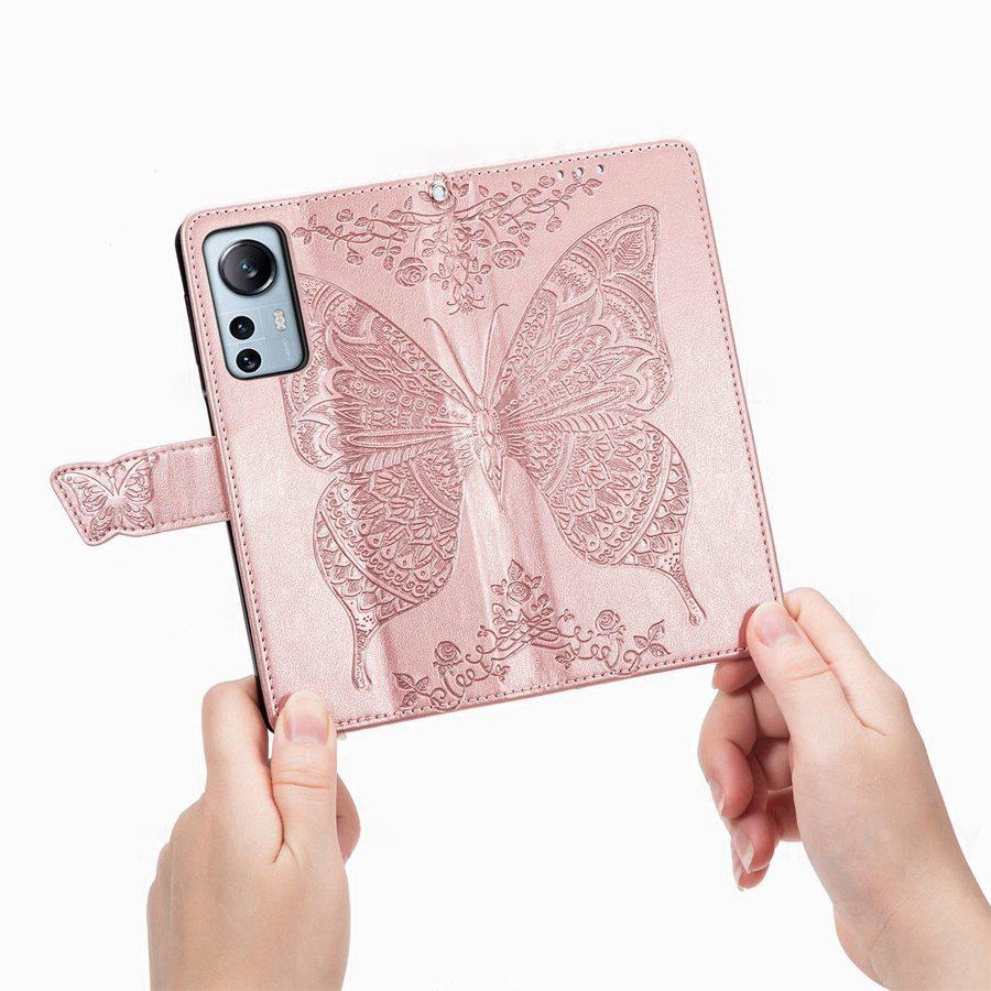 Кожаный чехол-книжка с бабочкой для Xiaomi Redmi Note 11 12 Poco M6 Pro 5G X8 M8 F8 17 Ultra C75 X6 F6 C65 13T 14T 11T 13 Lite 14C A2 A3 13C Обложка-кошелек