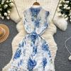 Летние женские элегантные без рукавов с вышивкой, кружевом, лоскутным принтом, свободные вечерние платья большого размера
