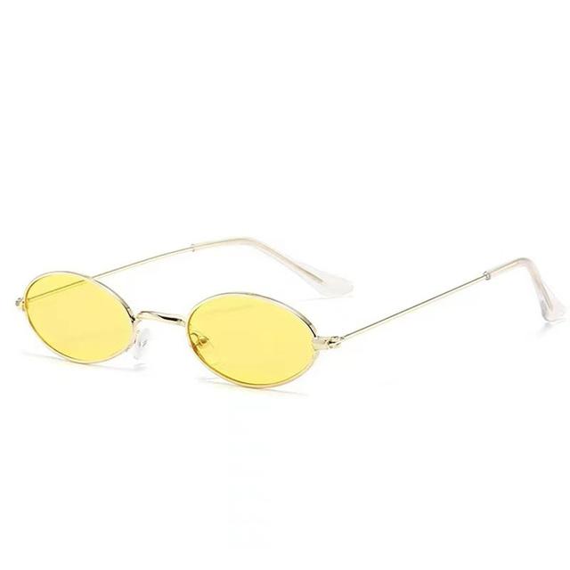 Retro Small Frame Oval Sunglasses Uv400 Unisex Brand Design Sun Glasses Summer Vintage Shades Eyeglasses Driving Eyewear