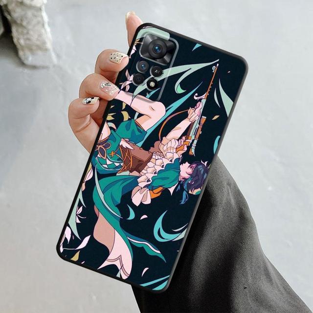 Чехол Genshin Impact Aether Lumine с рисунком для Xiaomi Redmi Note 12 11t 11s 11 10 8 Pro 9 9s 9t 8t для Mi 10 8 9a 9c 10c 12c K40