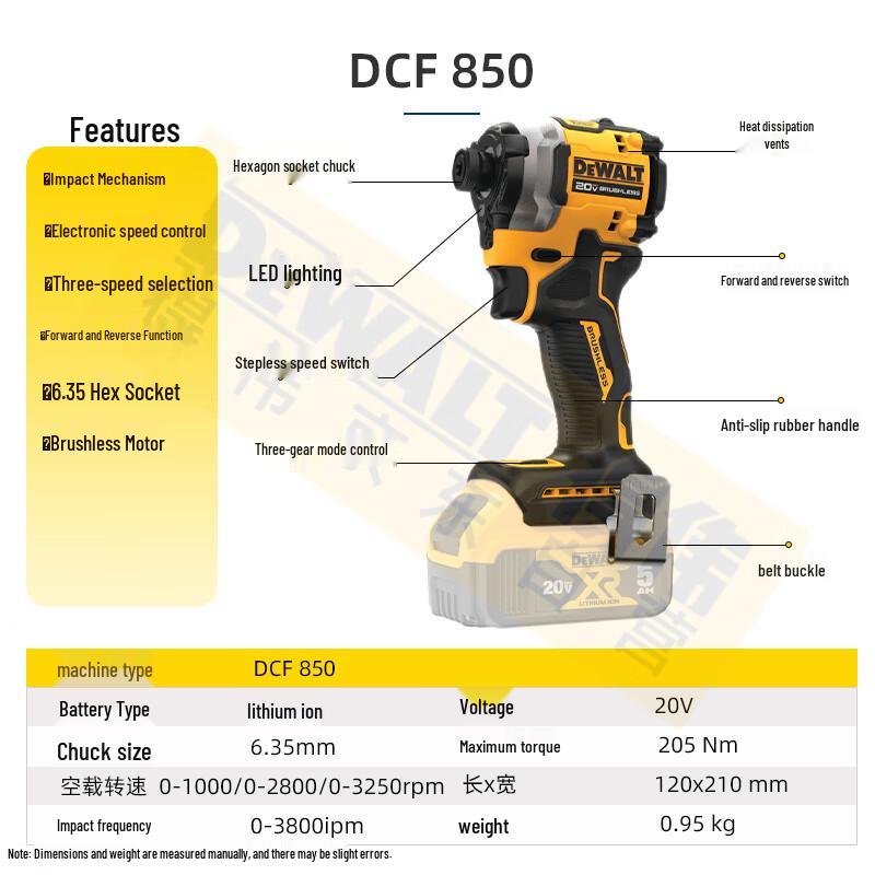 DeWalt 20V MAX Brushless Cordless Impact Driver CN plug (adapter included)